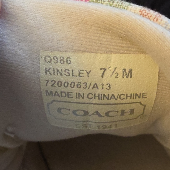 Coach Plaid Sneakers with Silver Accents - Picture 6 of 7